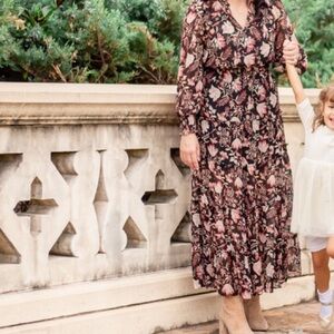 Lucky Brand Long Sleeve Maxi Dress boho family photos size XS